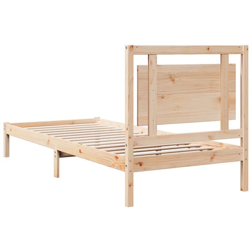 Giroletto Extra Lungo senza Materasso-Struttura Letto 100x210 cm Legno Massello 569842