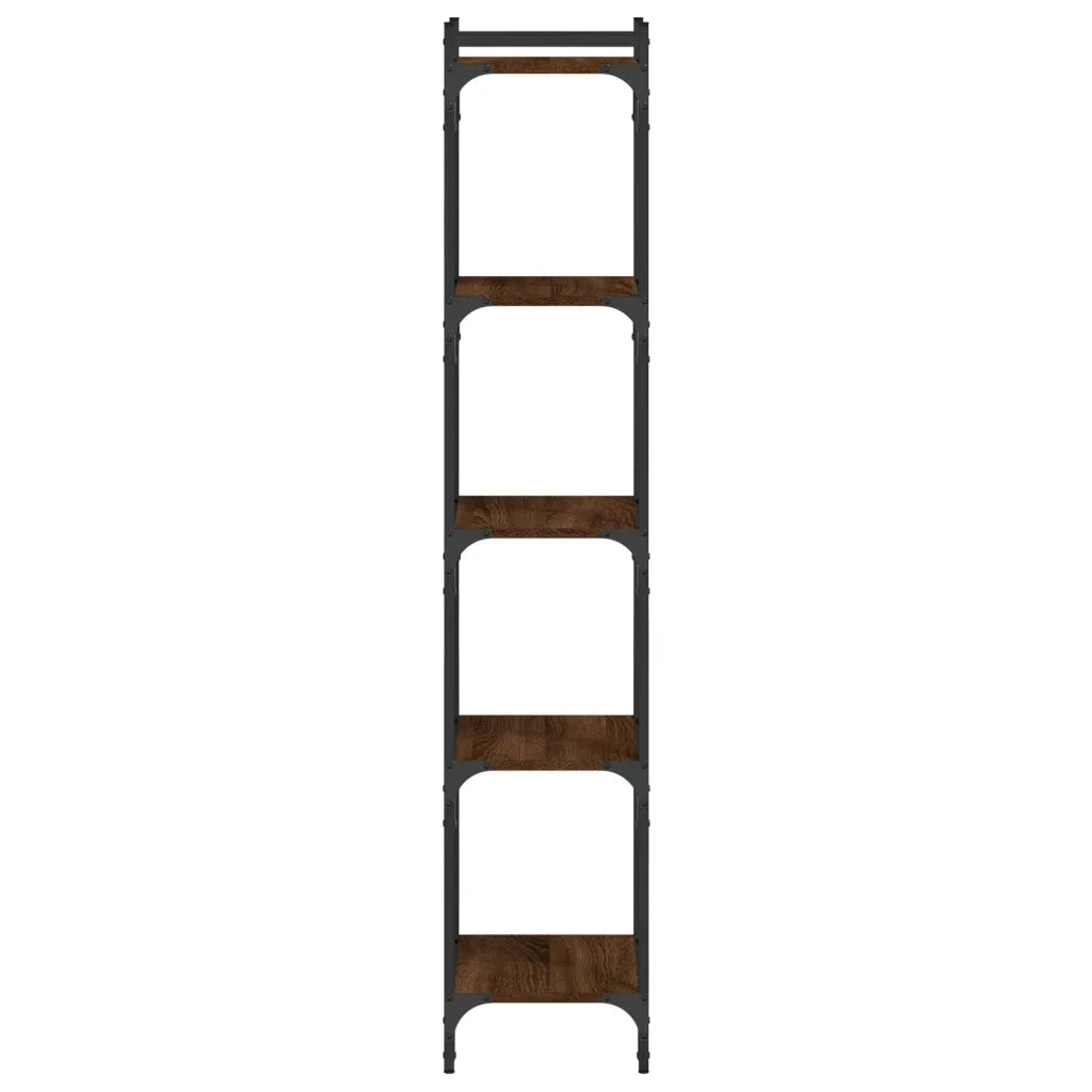 Libreria 5 Ripiani-Scaffale per Libri-Mobile di Stoccaggio Rovere Marrone 40x30x154cm Legno Multistrato