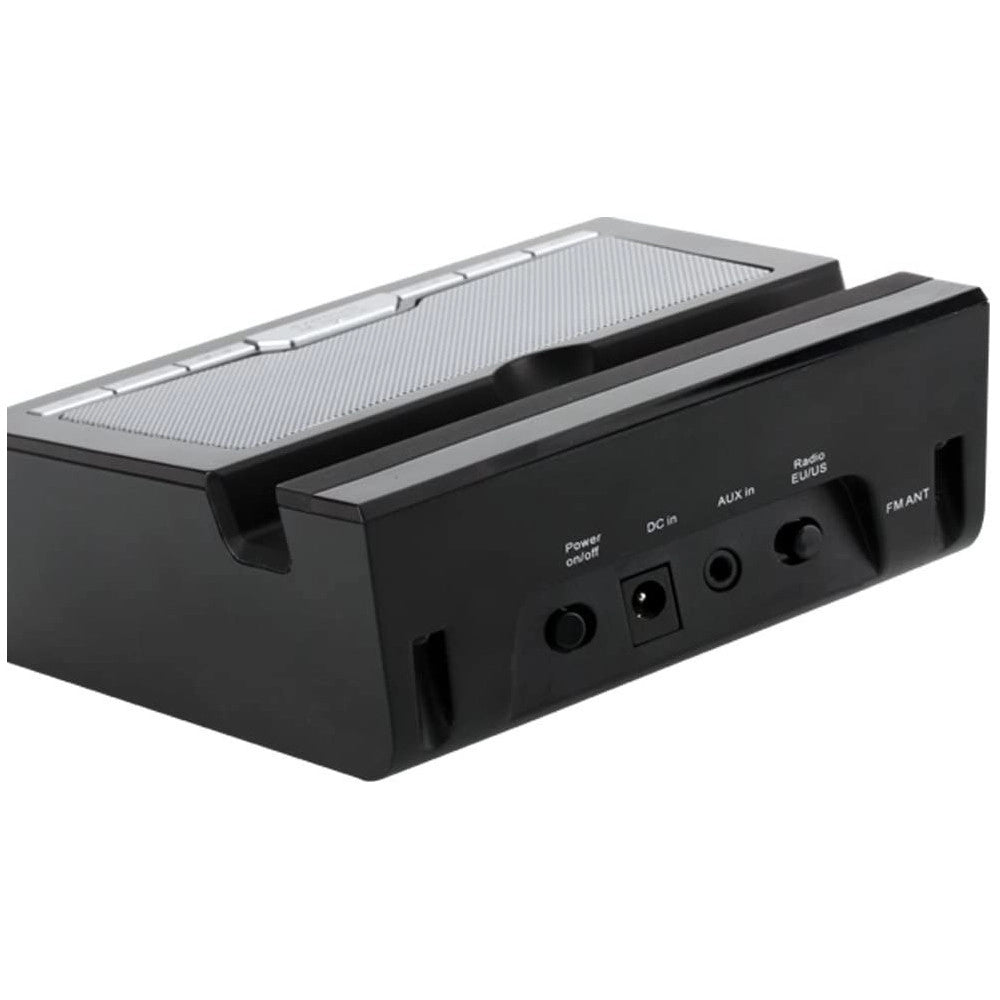 Trade Shop - Orologio Sveglia Per Iphone/ipod Docking Station Lettore Audio Mp3 Aux Radio -