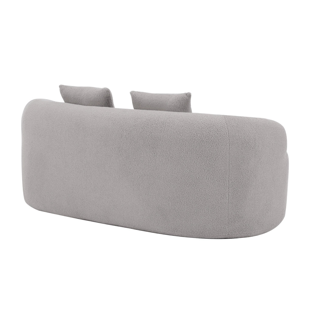 DIVANO 2 posti ondulato 67x61x48 cm grigio chiaro schiuma e molle