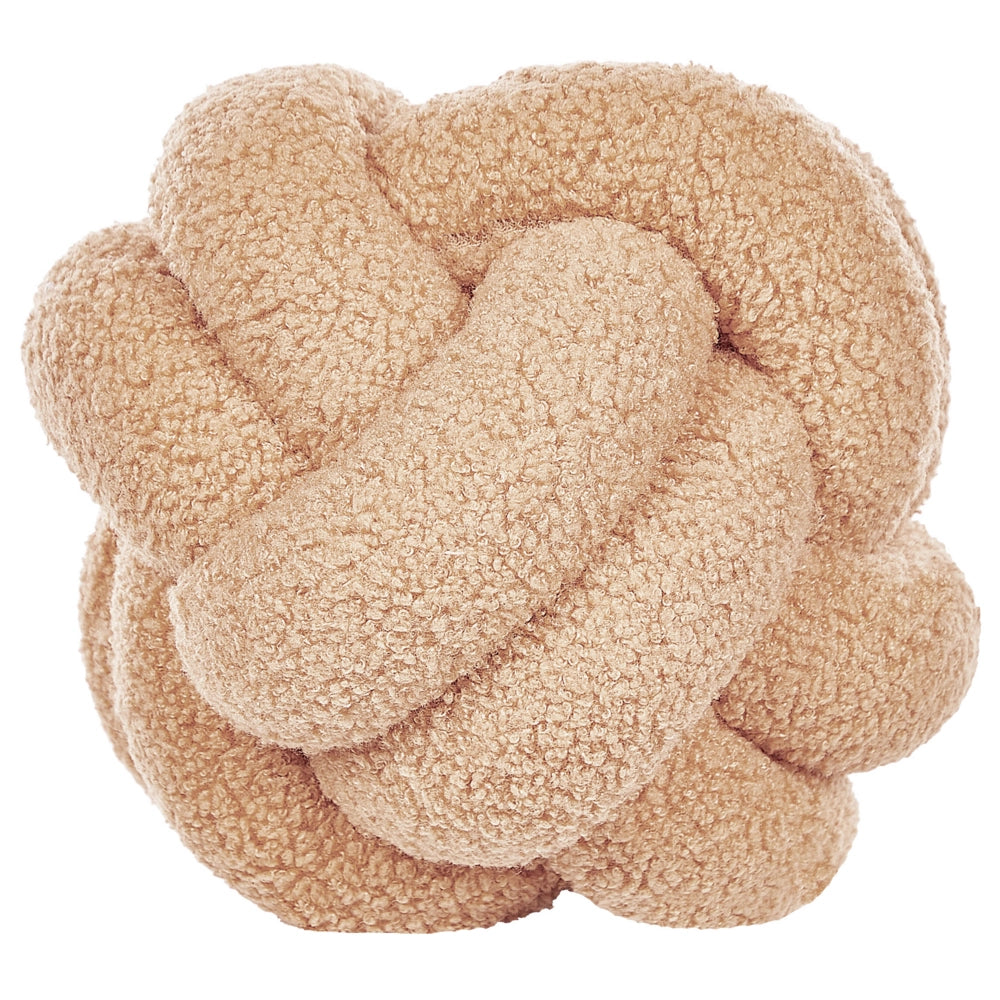 Set di 2 Cuscini Decorativi Cuscino Nodo Velluto beige 20 x 20 cm Accessori Decorativi