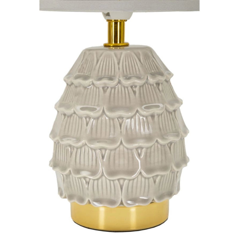 Lampadelle A Da Comodino Pigny Grigia cm ø 15x30,5
