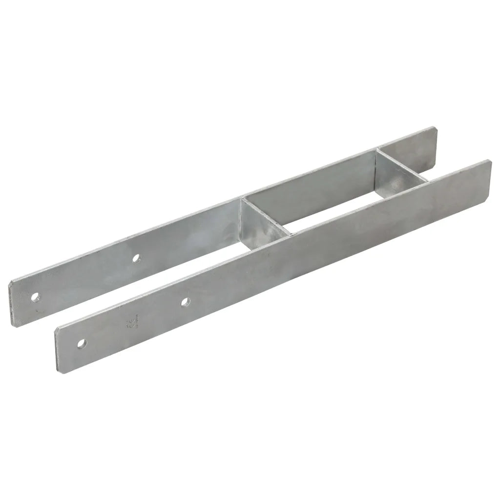 Picchetti per Recinzione 6 pz Argento 9x6x60 cm Acciaio Zincato cod mxl 56694