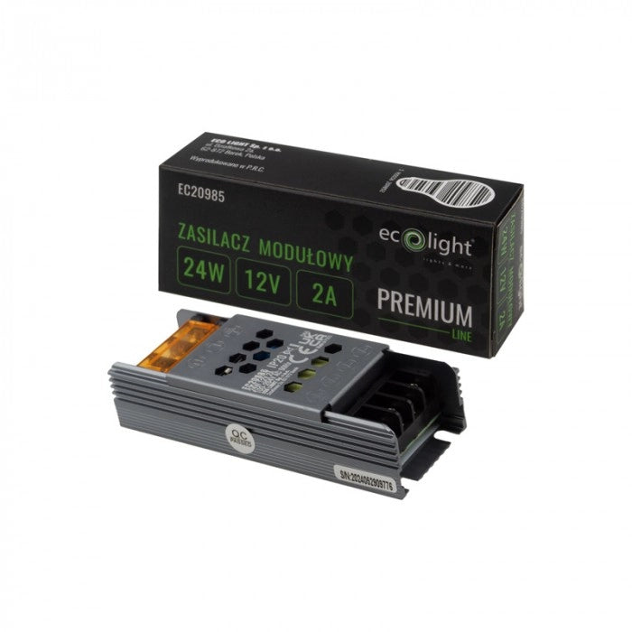 Alimentatore slim modulare PREMIUM 24W 12V IP20 Ecolight