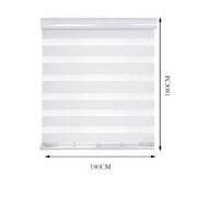 Trade Shop - Tenda A Rullo Doppio Oscurante Interni Senza Foratura Avvolgibile Finestre Porte - Bianco   -180x180cm   -