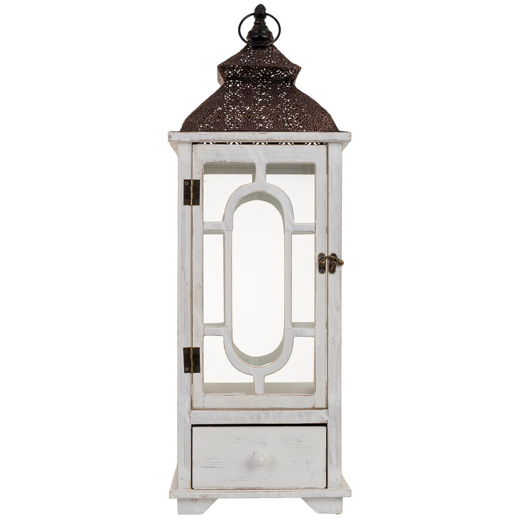 Lanterna in legno 24x24x70h cm