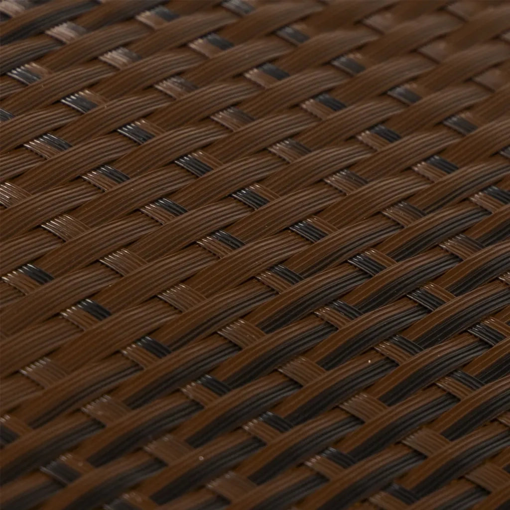 vidaXL Paravento da Balcone Marrone e Nero 400x100 cm in Polyrattan