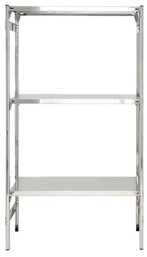 Scaffalatura lineare in acciaio inox con ripiani regolabili cm. 80x40x150h