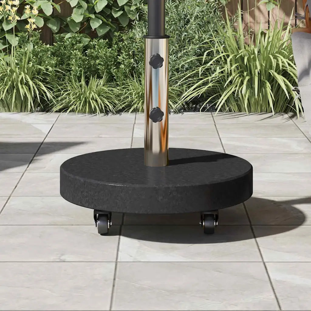 Base per ombrellone 30kg Nero Granito e Acciaio Inossidabile CFW6600728