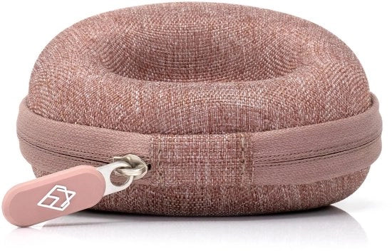 Cassetta orologio da viaggio con tovaglia di pulizia e scatola di regalo – adatta per orologi e smartwatch fino a 54 mm (Edizione Rosa Polvere)