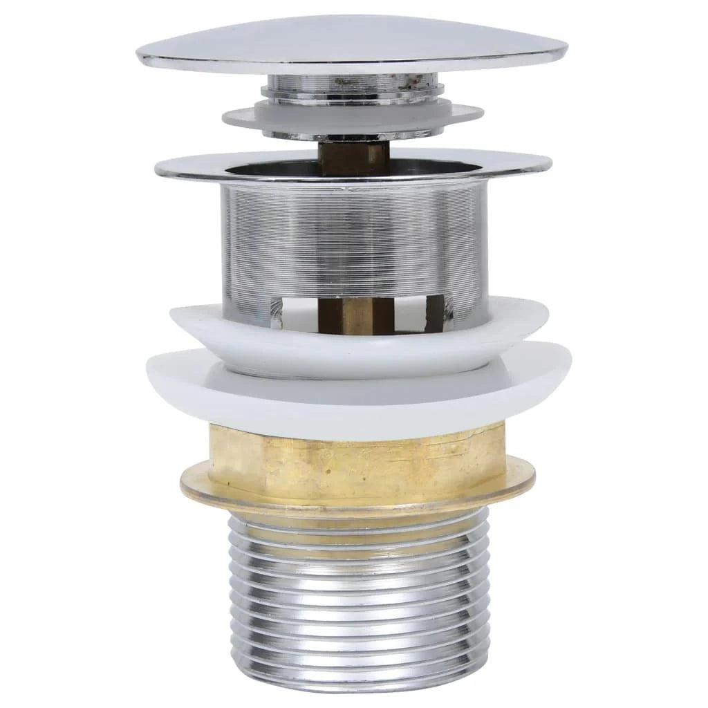 Piletta a pulsante argento senza troppo pieno 6,4 x 6,4 x 9,1 cm 02_0003487