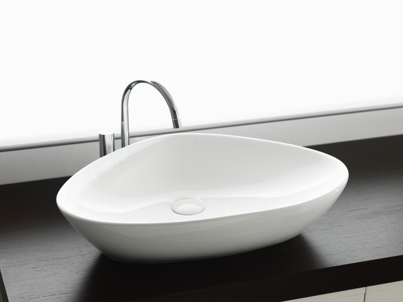 Lavabo da Appoggio 58,5x39x14 cm in Ceramica TFT Berlino Bianco