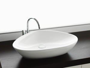 Lavabo da Appoggio 58,5x39x14 cm in Ceramica TFT Berlino Bianco