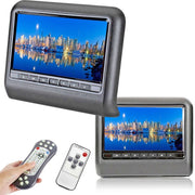 Trade Shop - Coppia Monitor Dvd Av 9 Pollici Poggiatesta Auto Monitor Universale Usb Sd Av -