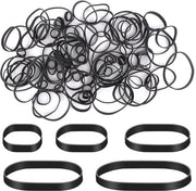 Assortimento di elastici in gomma - 100 pezzi - Necessari per ufficio e scuola - Nero - Forti e resistenti - Ideali per diverse applicazioni - ...