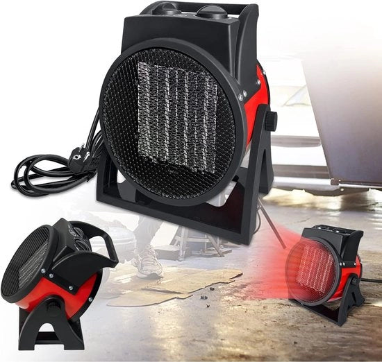 Ventilatore a riscaldamento portatile - Riscaldamento elettrico 2000W - Stile e sicurezza con protezione contro sovraccaloramento