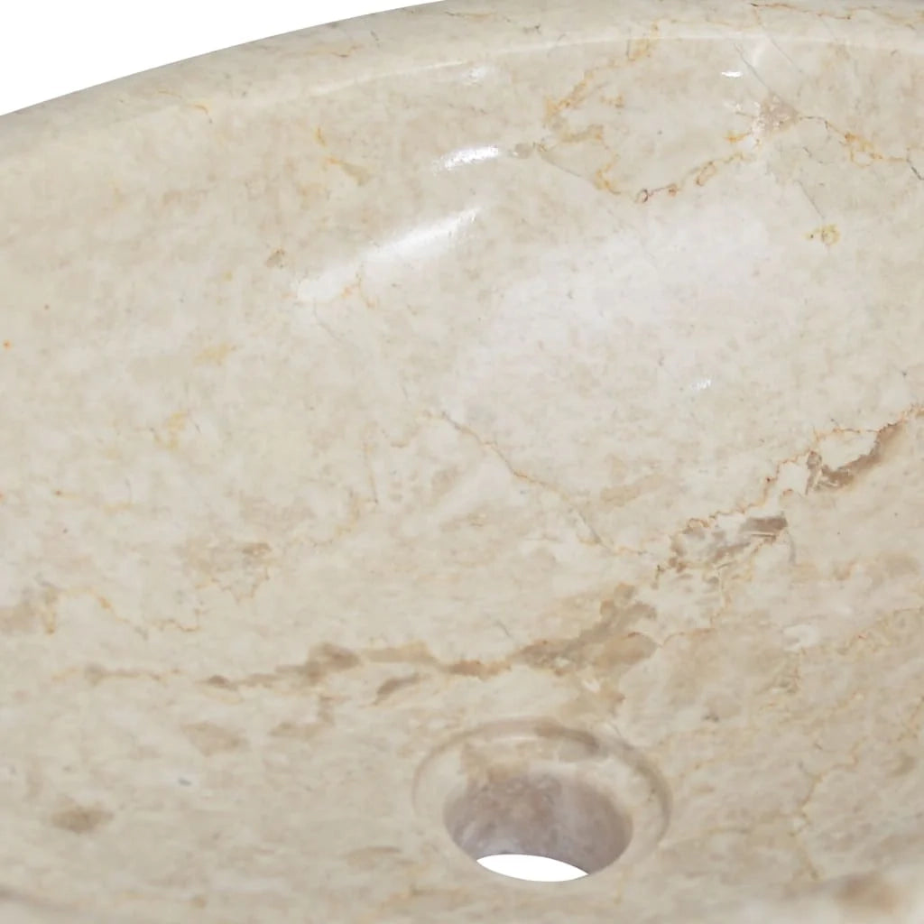 Lavandino da bagno lavabo da appoggio lavabo da WC lavabo da bagno lavabo da interno 53 x 40 cm marmo crema 02_0002815