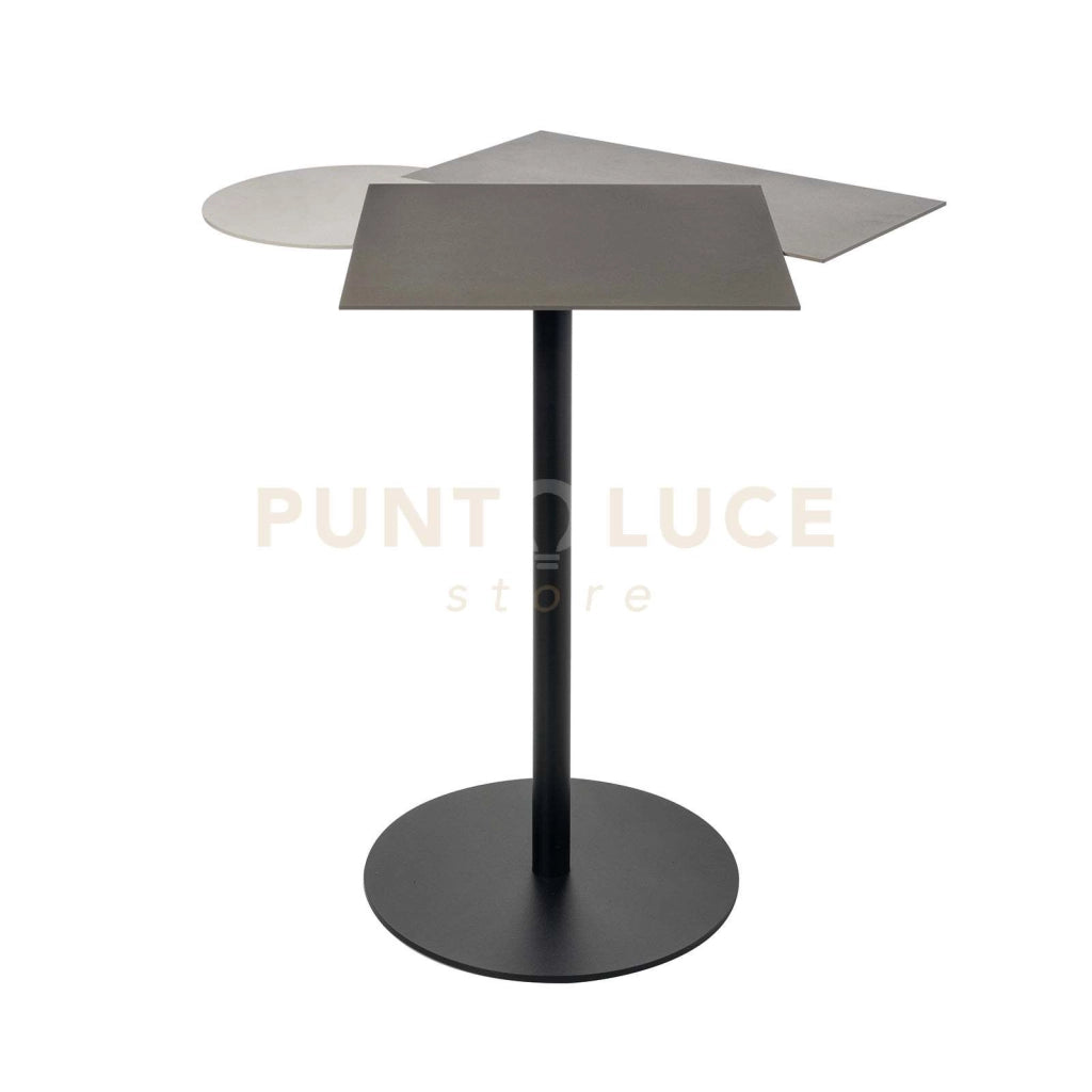 tavolino da caffe kandy Base nera ,avorio ,sabbia ,fango in Ferro 55x44Px55Hcm