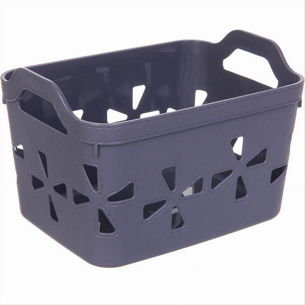 Trade Shop - Cesto Portaoggetti Cestino Porta Tutto Con Maniglie 21x15x14cm Assortiti 10724 -
