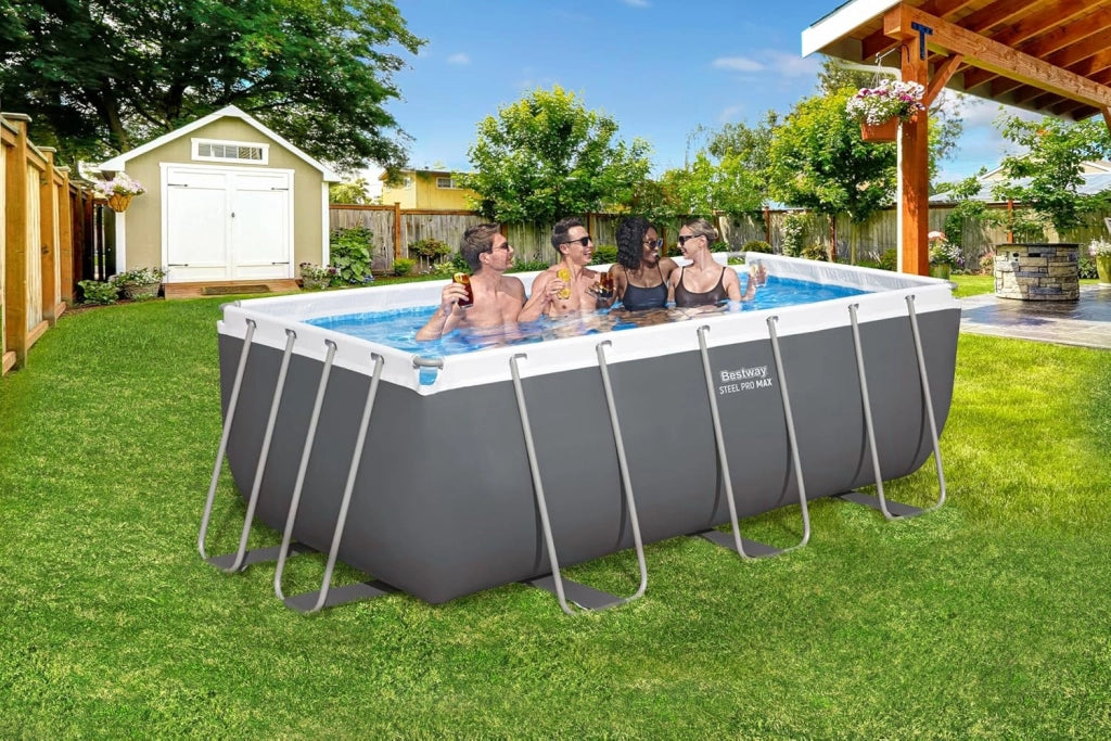 Set piscina fuori terra Steel Pro Max da 412x201x122 cm