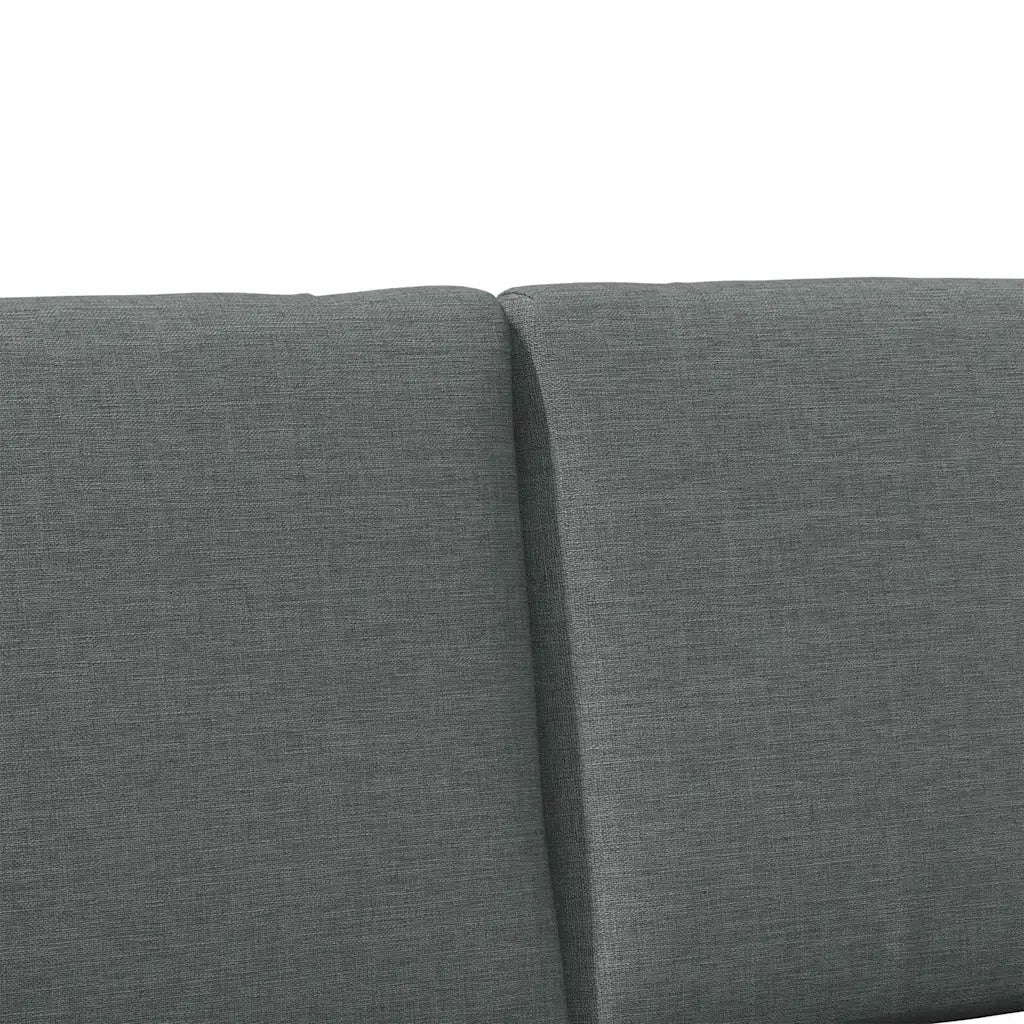 Testiera imbottita Grigio scuro 120 cm Pino massello 879130