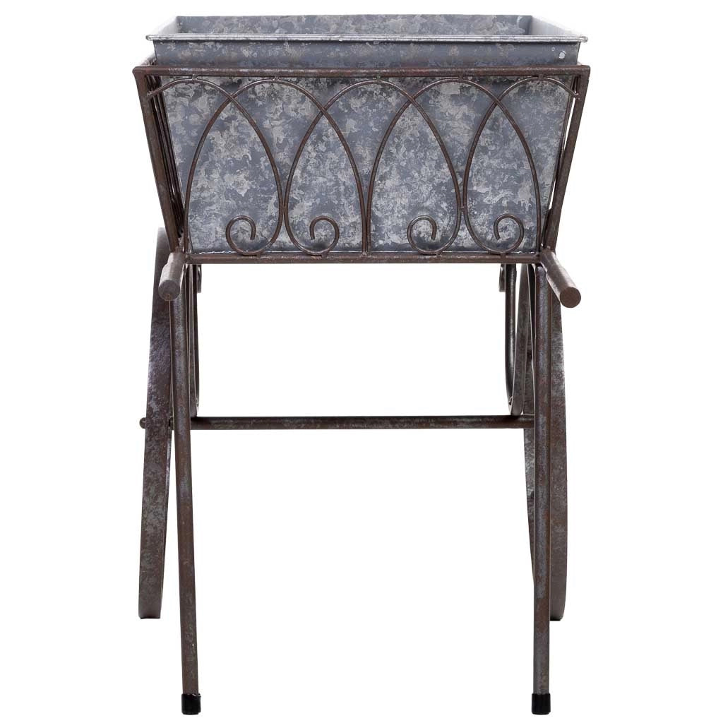 Carrello espositivo in metallo nero 93,35x39,37x53,98h cm
