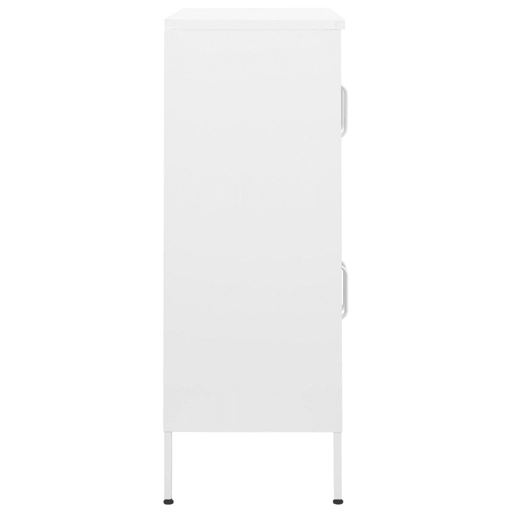 Armadietto Bianco 80x35x101,5 cm in Acciaio 336143