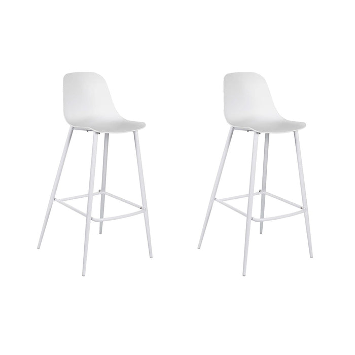 Set 2 Sgabelli 47,5x47xH91,5 cm in Polipropilene Frida Bianco