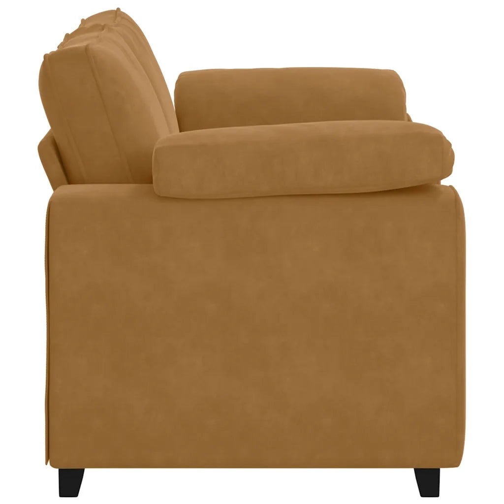 Divano Divanetto Marrone 120 cm in Velluto