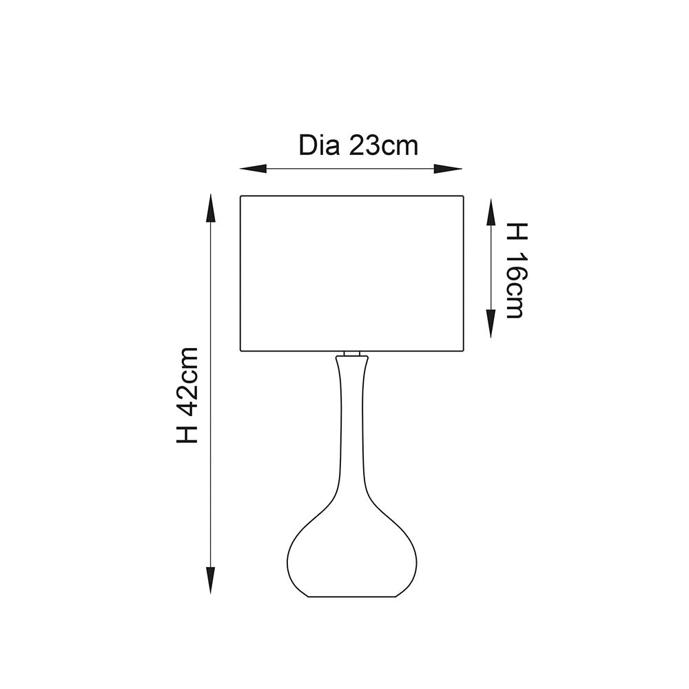 Lampada da tavolo touch dimmer ottone E14 Endon Piccadilly