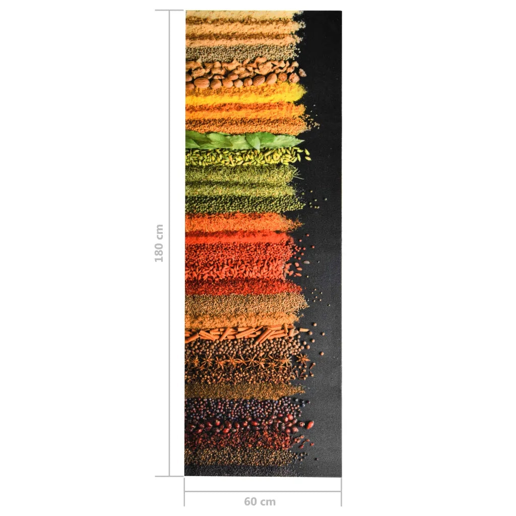 Tappetino da Cucina Lavabile Spezie 60x180 cm 323476