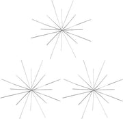 Decorazioni a stella in rame | 16 pezzi | Decorazione di Natale invernale | argento | Ø 15 cm | 3 pezzi