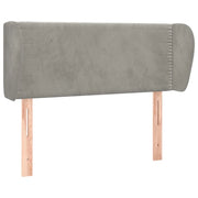 Testiera | Testata ad Orecchio Grigio Chiaro 83x23x78/88 cm in Velluto