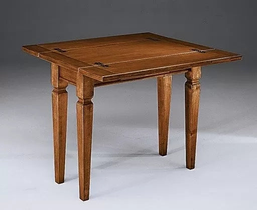 Consolle  tavolo a libro legno arte povera tinta noce 100x45x80 - Mobili 2G