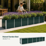 Garden Raised Bed Galvanized Steel 480x80x77 Cm Green