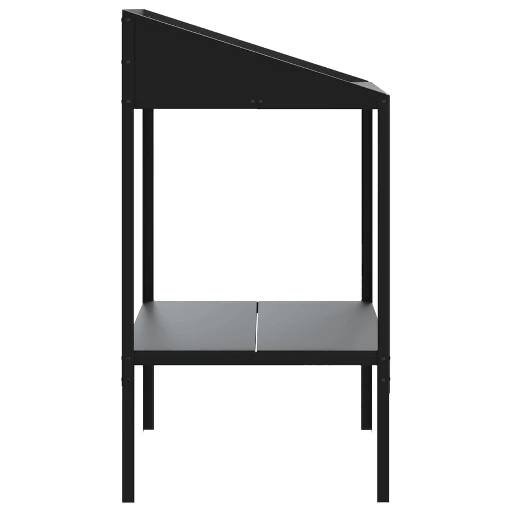 Portavasi mobiletto per fiori 56,5 x 54,5 x 100 cm acciaio zincato antracite 02_0045163