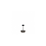Zafferano Lampada a led da tavolo Swap mini pro Nero ricaricabile e dimmerabile - 2200-2700-3000K 2W Alluminio IP65
