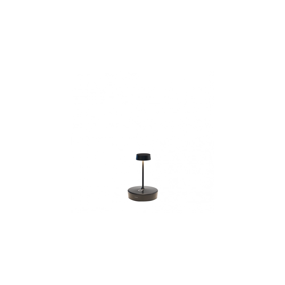 Zafferano Lampada a led da tavolo Swap mini pro Nero ricaricabile e dimmerabile - 2200-2700-3000K 2W Alluminio IP65