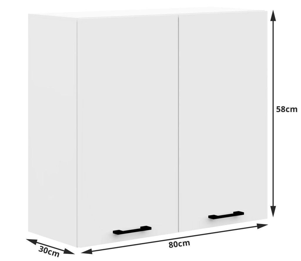 Mobile da cucina pensile sistema AKORD OLIWIA Bianco 80 cm 2 ante 80x30x58 cm