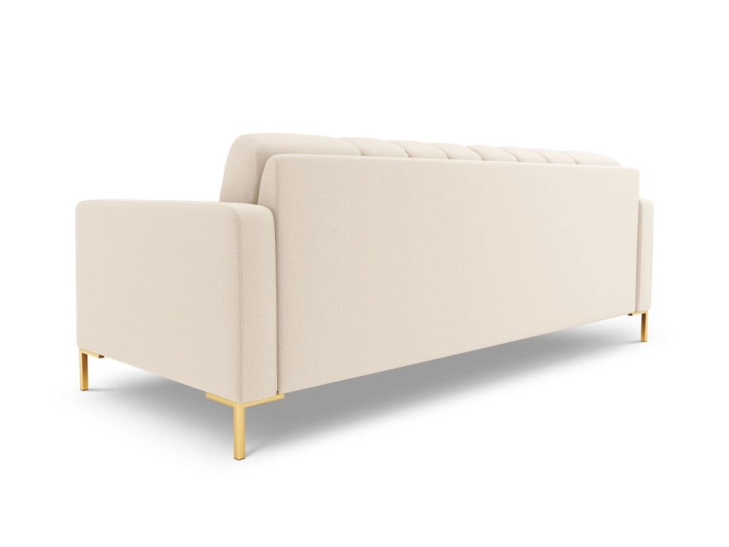 Cosmopolitan Design - Divano "Bali" 4 posti in tessuto strutturato beige chiaro 