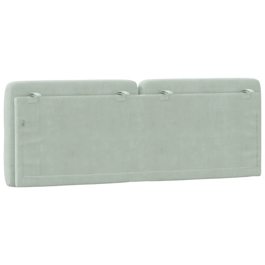 Cuscino Testiera Grigio Chiaro 140 cm in Velluto CFW4333930