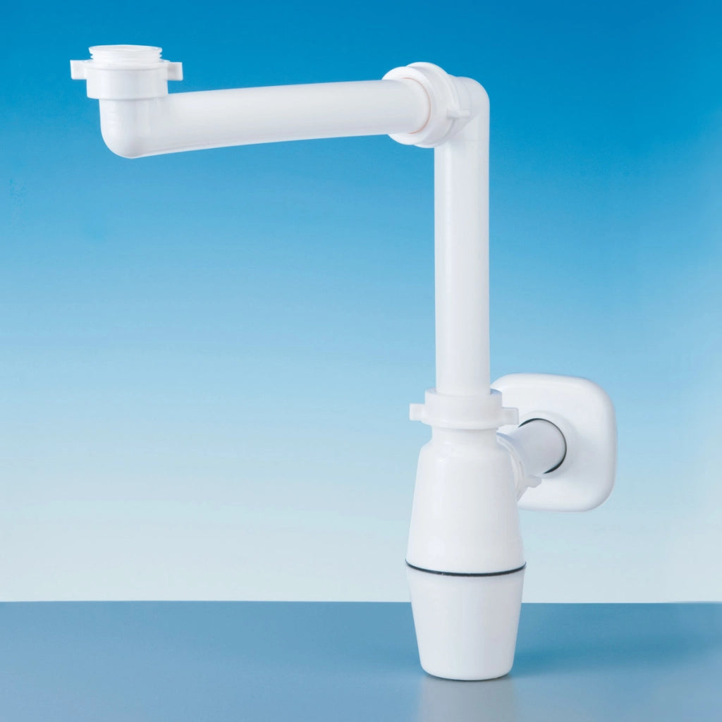 SIFONE SALVASPAZIO A BOTTIGLIA PER LAVABO Bianco LIRA
