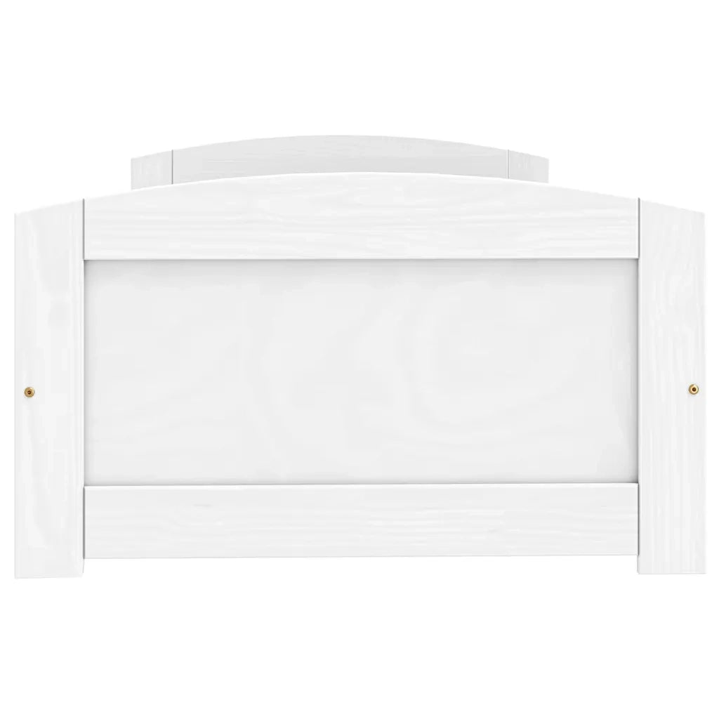 Letto singolo | Letto per adulti | Dormeuse 2 Cassetti Bianca 90x200 cm Legno Massello Pino IRUN
