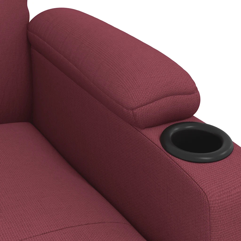 Poltrona Massaggiante | Sedia Relax Elettrica Rosso Vino in Tessuto