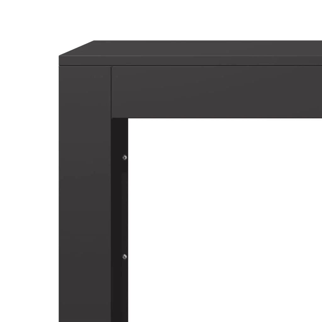 Portalegna 100 x 40 x 80 cm acciaio nero 02_0043700