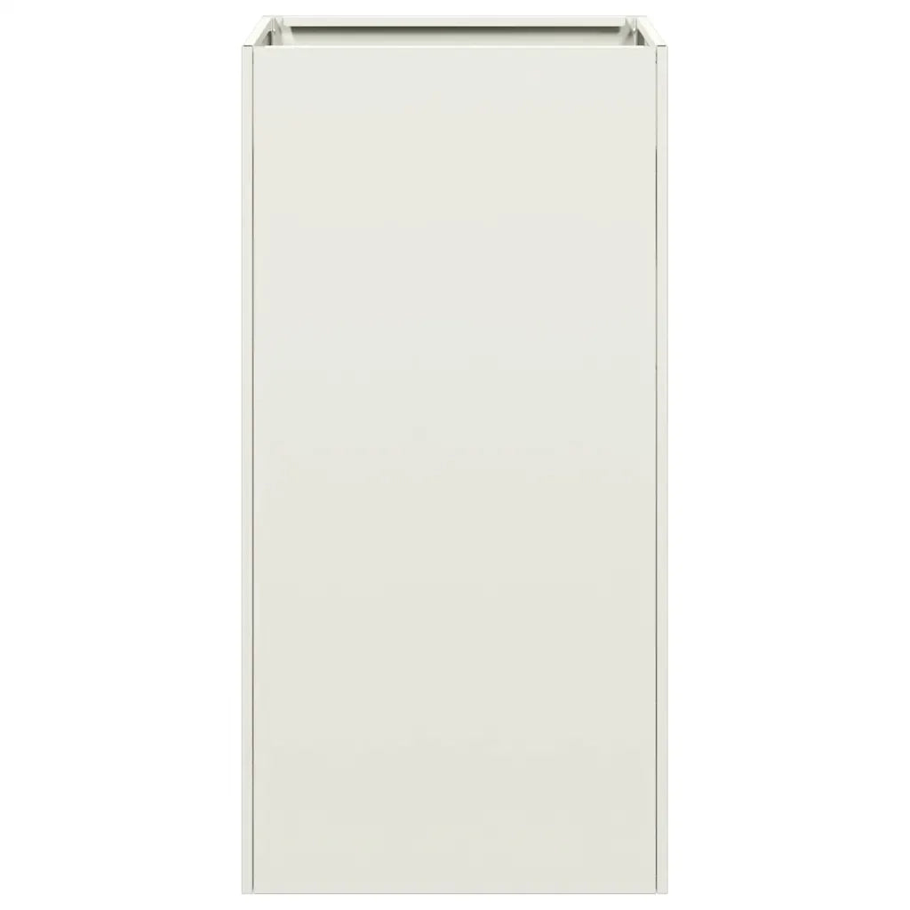 Fioriera Bianca 40x40x80 cm in Acciaio Laminato a Freddo 860704