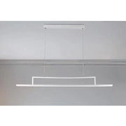 Trade Shop - Lampadario Led 34w A Sospensione Lineare Orizzontale Luce 3000k 6500k 4000k B66-b -