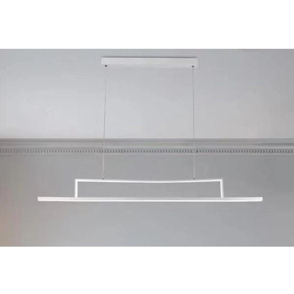 Trade Shop - Lampadario Led 34w A Sospensione Lineare Orizzontale Luce 3000k 6500k 4000k B66-b -
