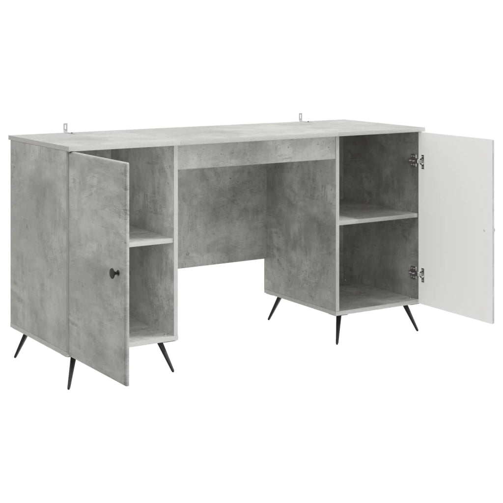 Scrivania con lo scaffale Grigio Cemento 142,5 x 50 x 75 cm 3414633