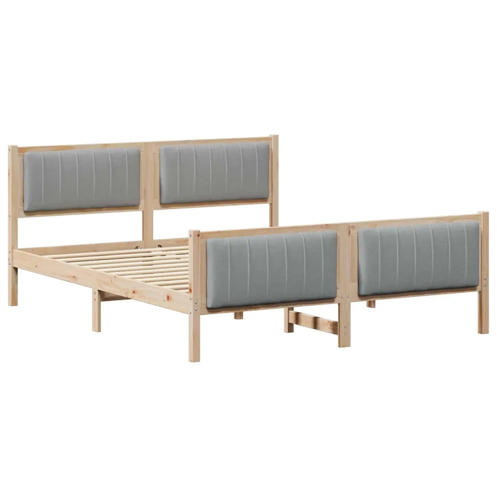 Struttura del Letto Marrone e grigio chiaro 150 x 200 cm 3394313